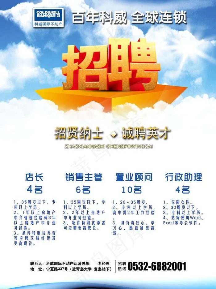招聘海报图片psd模版下载