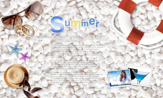 夏日沙滩素材图片