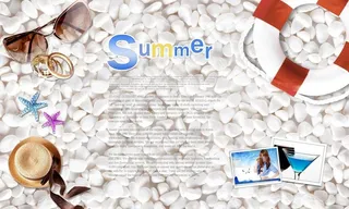 夏日沙滩素材图片