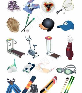 体育器材矢量素材图片