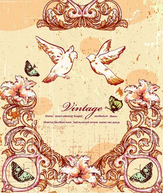 白鸽背景矢量素材