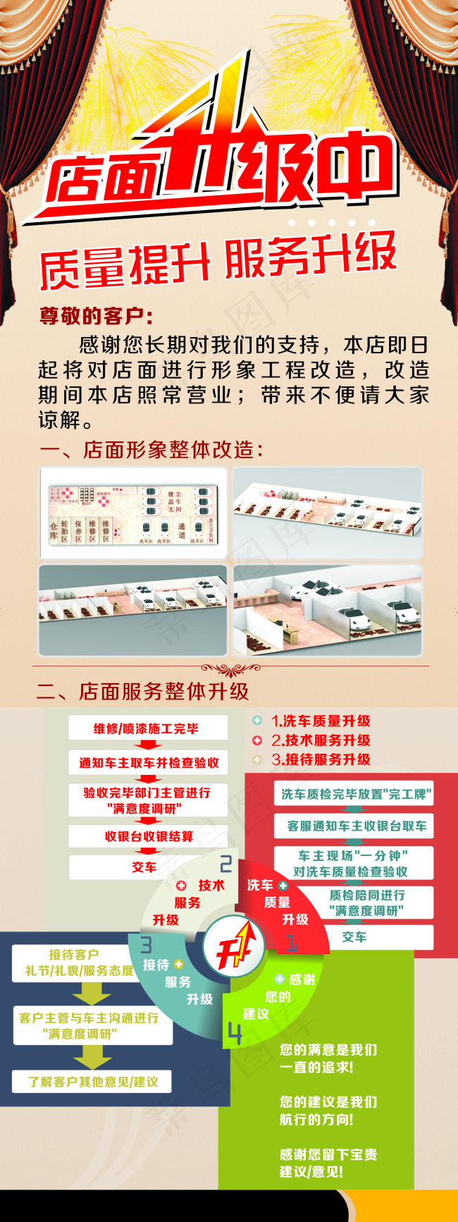 店面升级中促销特价展架易拉宝