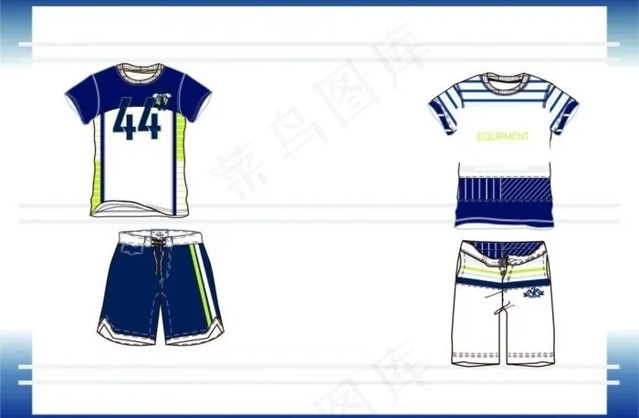 男童服装款式设计手稿图片cdr矢量模版下载