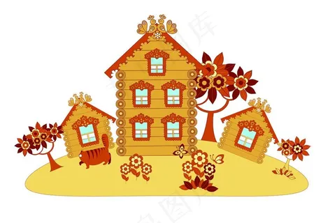 卡通房屋图片