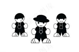 卡通三人舞eps格式图片