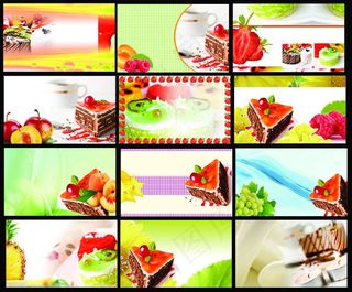 精美蛋糕点心名片卡片设计PSD素材