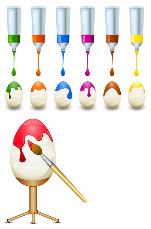 复活节彩蛋eps,ai矢量模版下载