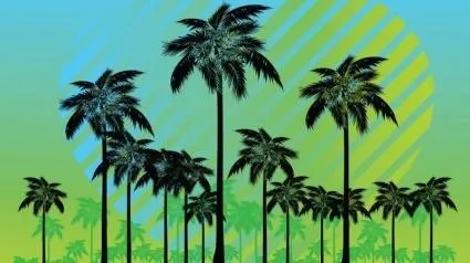免费的棕榈树矢量ai矢量模版下载