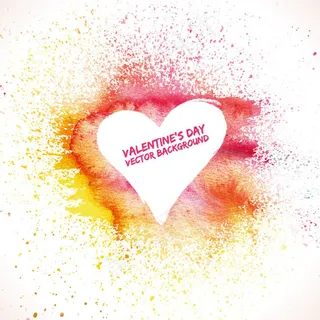 喷绘爱心背景矢量素材