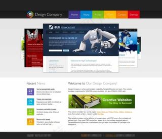 七彩大图幻灯HTML5网页模板