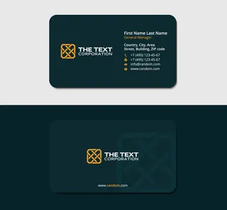 圆角样式企业名片