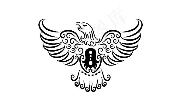 老鹰剪影剪纸插画动物素材分层eps,ai矢量模版下载