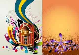 2款复古风格插画矢量素材