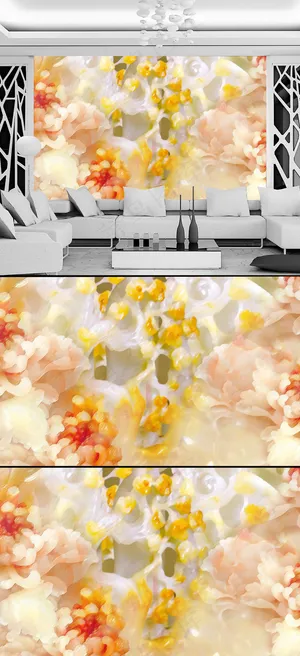 高清玉雕浮雕花朵壁画背景墙模板下载 高清玉雕浮雕花朵壁画背景墙模板下载