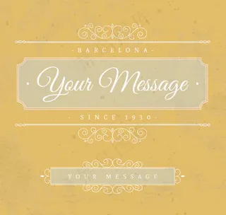 复古花纹文本背景矢量素材下载,