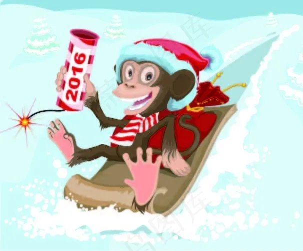 2016猴年大吉ai矢量模版下载