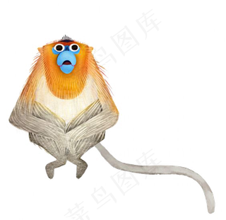 金丝猴珍稀动物png免抠图片