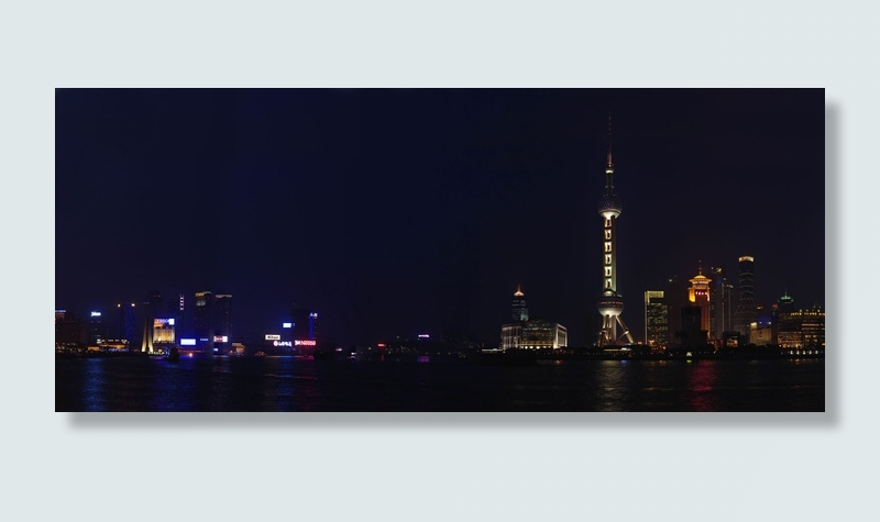 黄浦江的夜景图片