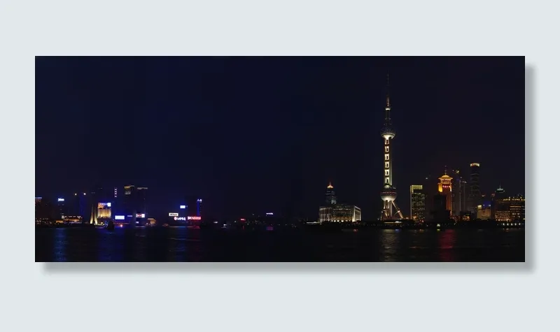 黄浦江的夜景图片