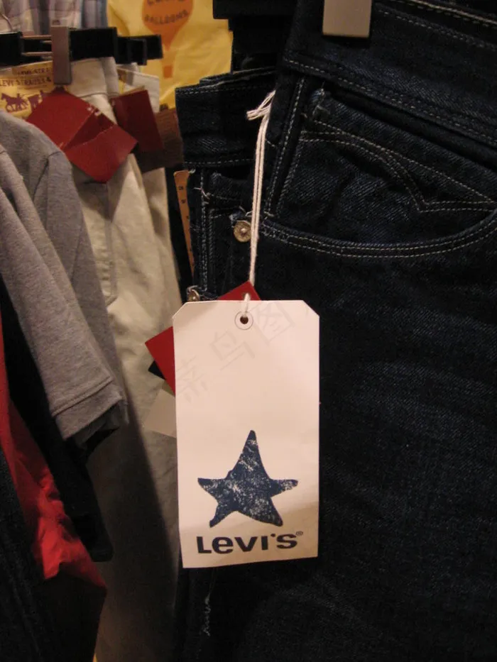 吊牌 五角星 英文 蓝色 免费素材