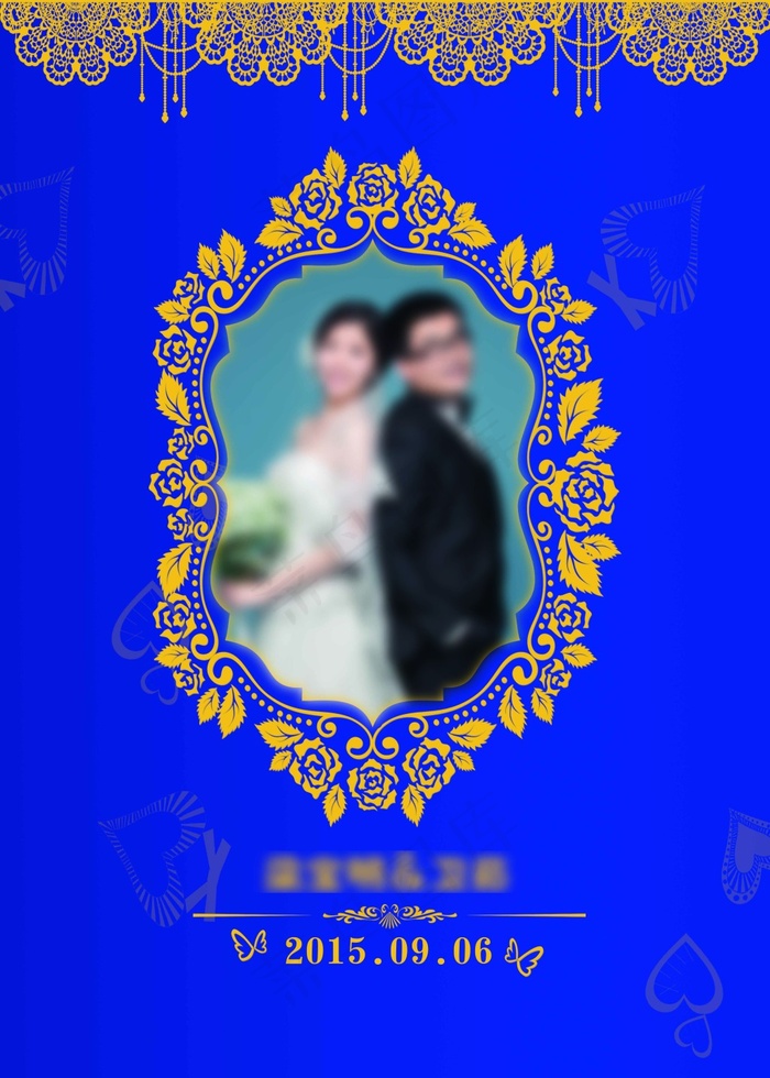 婚礼背景psd模版下载