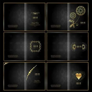 欧式古典花纹画册模板