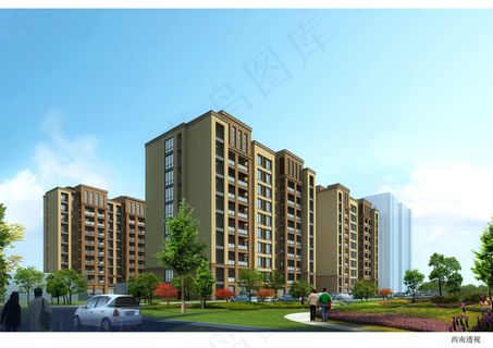 小区卫星村鸟瞰图图片