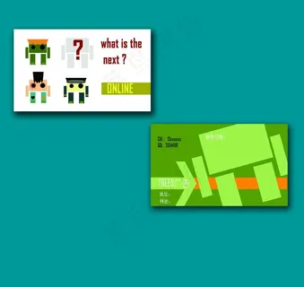 创意名片 机器人图片