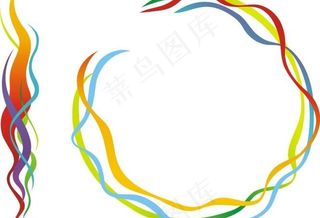 动感彩色飘带图片