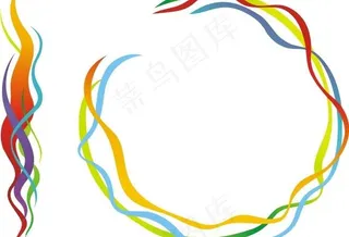 动感彩色飘带图片