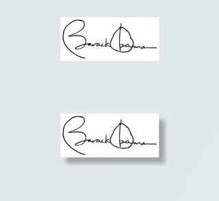 在世界上最强大的签名。巴拉克奥巴马...