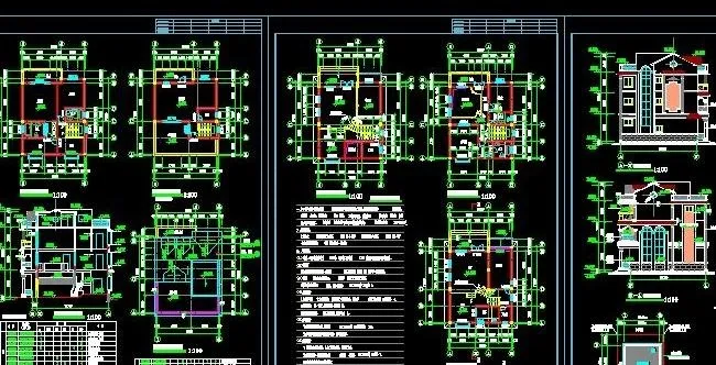 独栋别墅建筑图 9x11