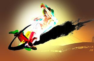 正在踢足球的男人