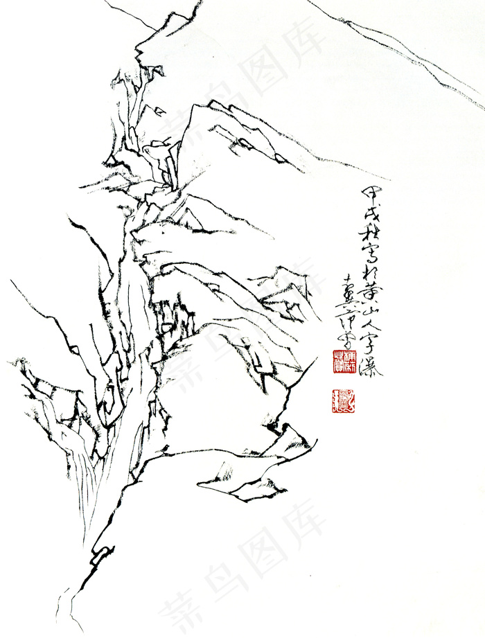 风景白描图图片