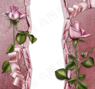 花朵相框背景设计图片