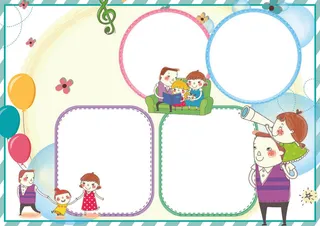 感恩亲情父亲节母亲节读书亲子小报手...