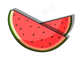 夏季卡通水果西瓜透明PNG素材元素