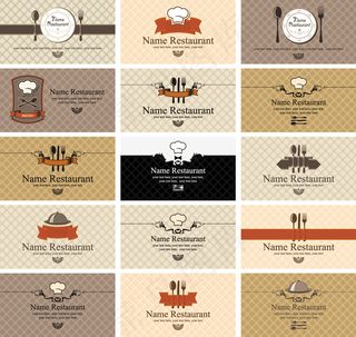 创意食物卡片矢量模板 名片设计