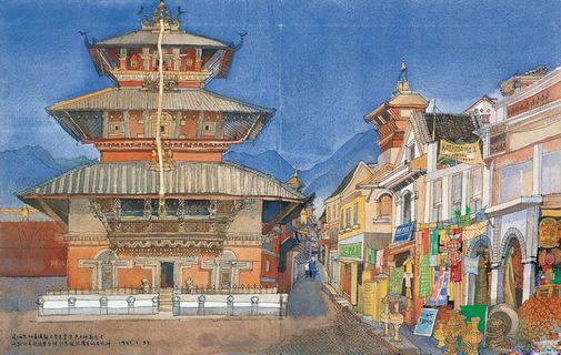 加德满都老街图片