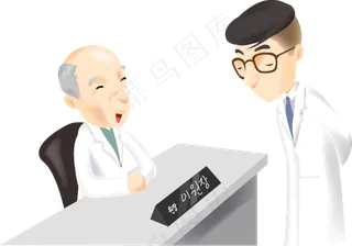 卡通医院医生护士医疗png背景素材