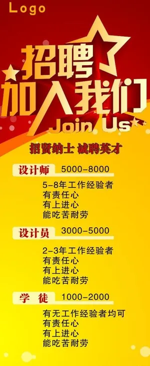 招聘 x展架图片