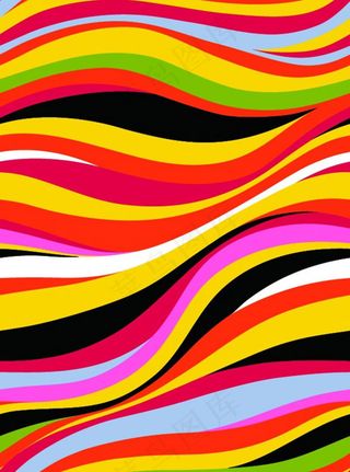 多彩动感线条背景矢量素材