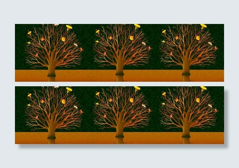 无框画树图片(7087X2362(DPI:300))psd模版下载