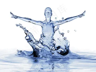 女人是水溅的背景