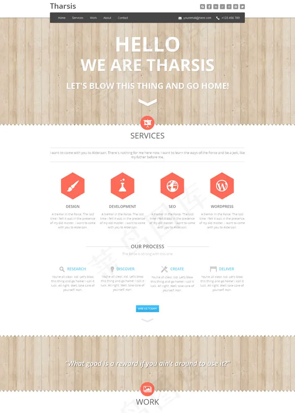 单页锯齿css网页模板