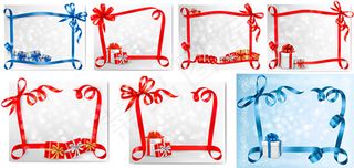 礼品带边框矢量素材