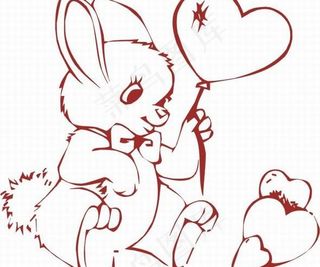 中秋小白兔矢量图09