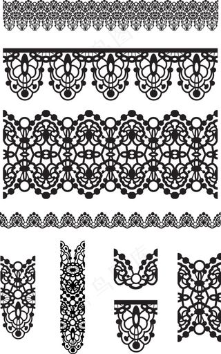 欧式复古花纹蕾丝边