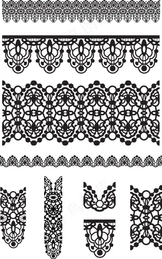 欧式复古花纹蕾丝边