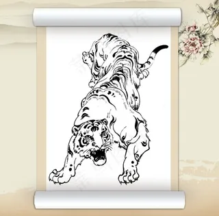 百虎线描文化艺术